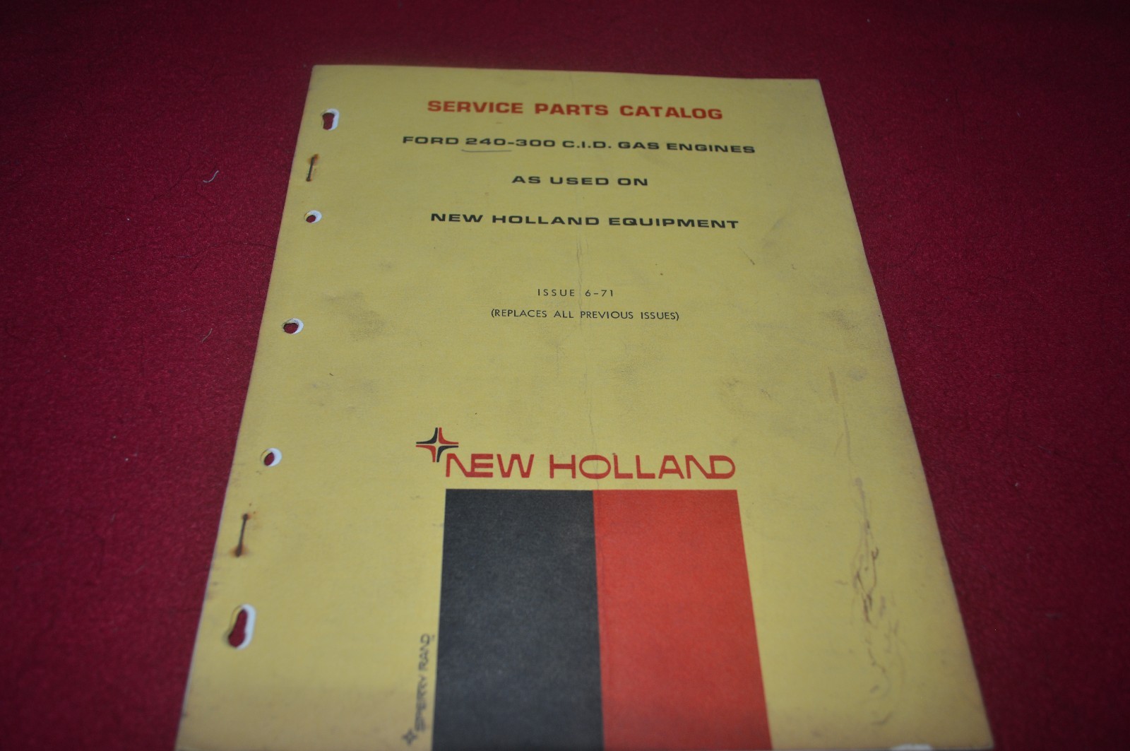 New Holland 240 300 Ford Gas Engine Dealer&rsquo;s Parts Book DCPA6