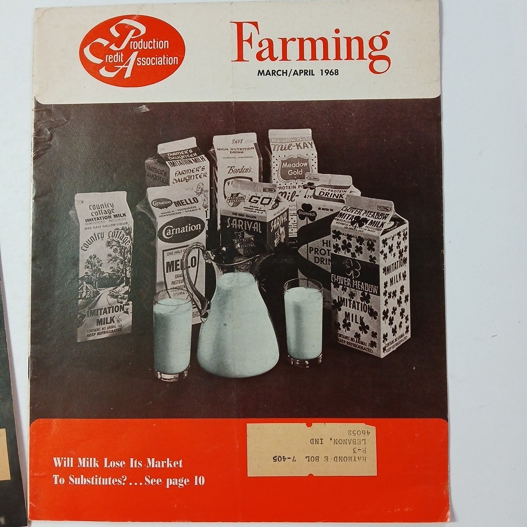 Production Credit Association Magazines 1968 Dairy Row Crops Milk Cartons Jan-A