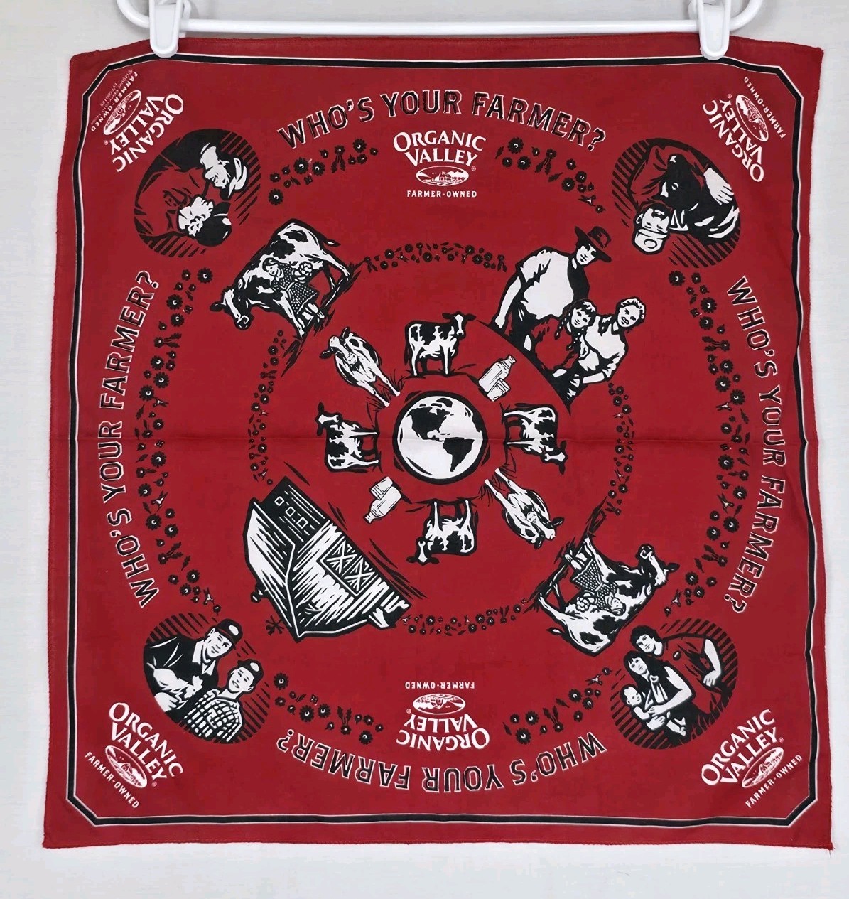 Organic Valley Red Cotton Promo Handkerchief Bandana Hankie « Who&rsquo;s Your Farmer? »