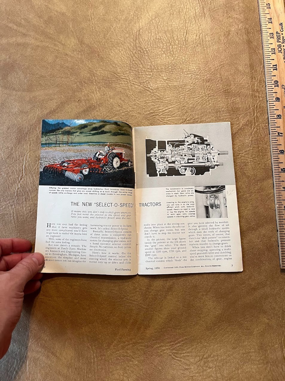 Spring 1959 Ford Farming Advertising Magazine Hampton Iowa Offset Tractor
