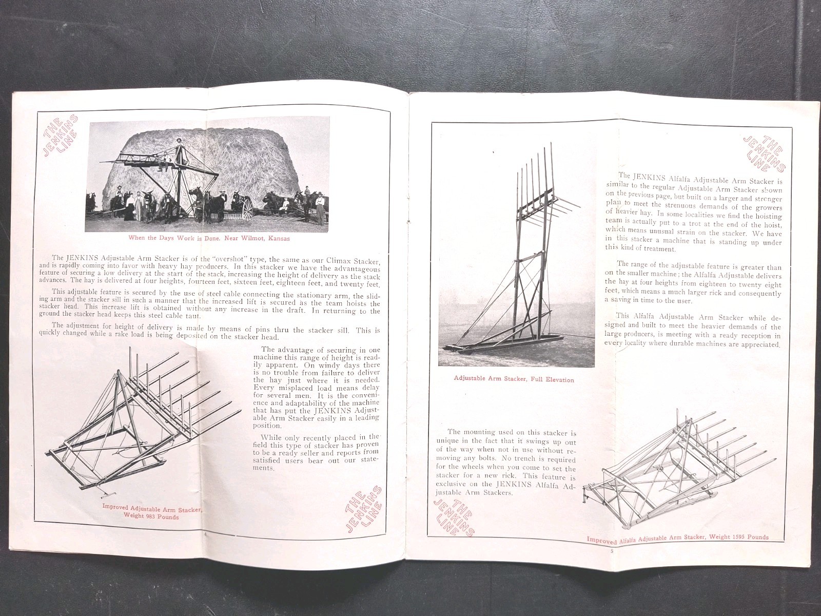 1910s Jenkins Hay Rake Moline NB Farm Dealer Sales Brochure Advertising