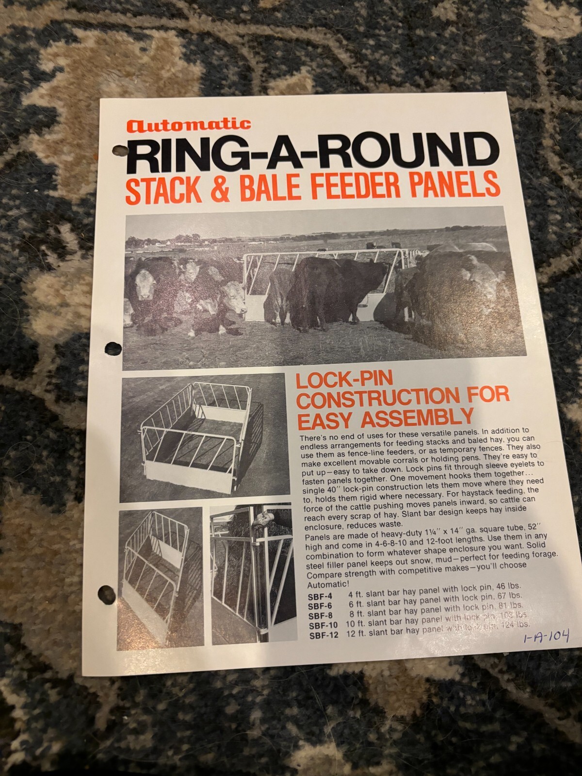 Automatic Ring-A-Round Stack & Bale Feeder Panels Brochure FCCA24