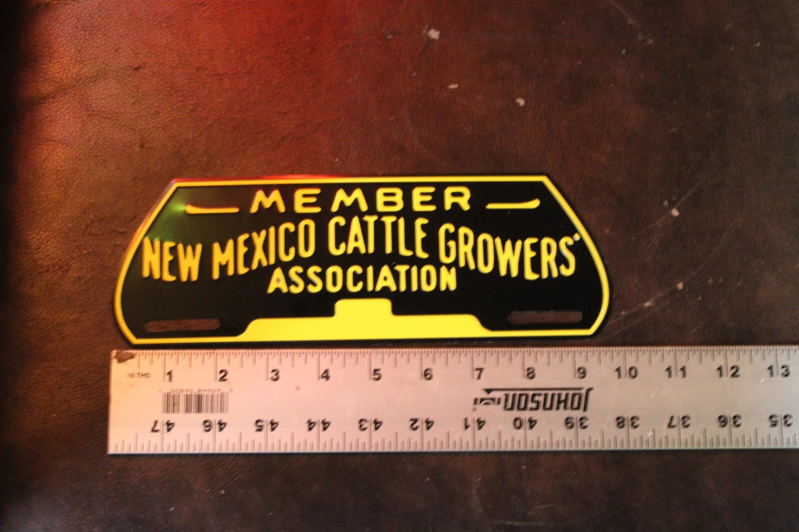 NEW MEXICO CATTLE CROWER MEMBER CO-OP FARM DEALER EMBOSSED METAL SIGN GAS OIL
