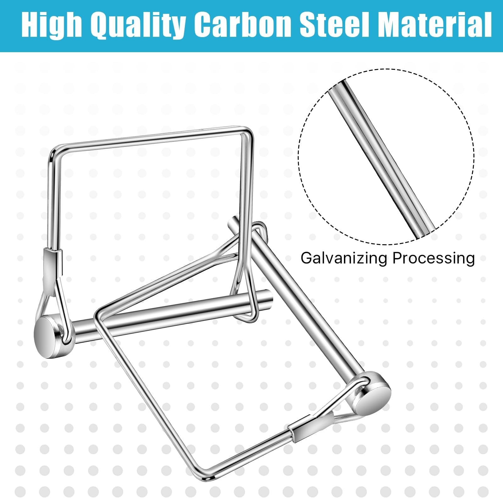 40 PCS Square Trailer Hitch Pin, Safety Carbon Steel Wire Shaft Locking Pin, …