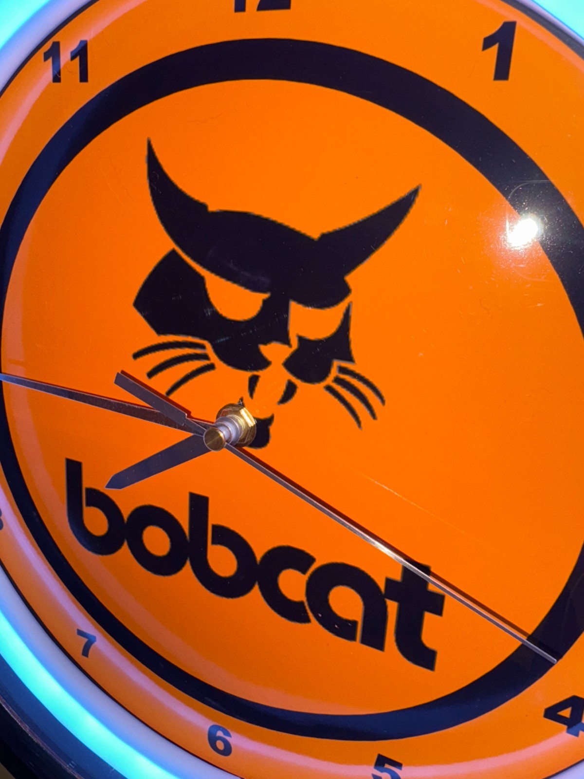 BobCat Skid Steer Tractor Garage Man Cave Store Neon Style Retro LED Clock Sign