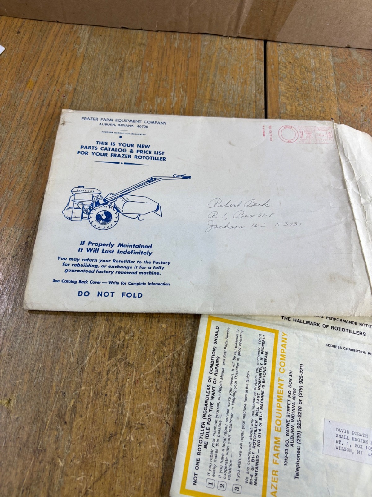 60s-1970s 1980s Frazer Farm Equipment Rototiller Parts Catalog Price List lot- 5