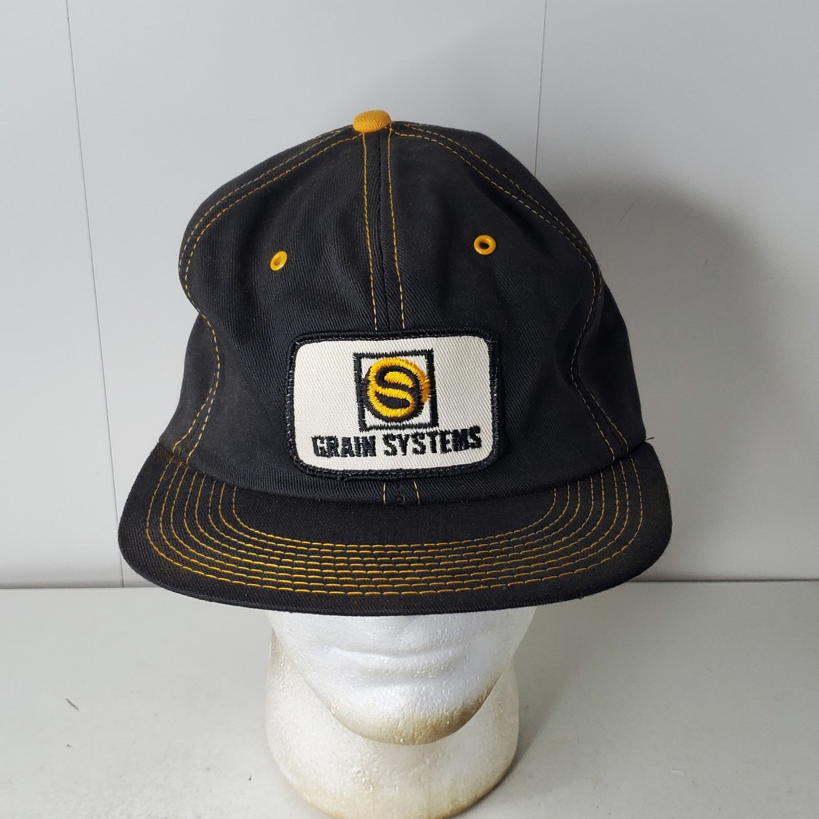 Vintage GRAIN SYSTEMS K-BRAND Snapback Hat Cap Agriculture Farm Advertising