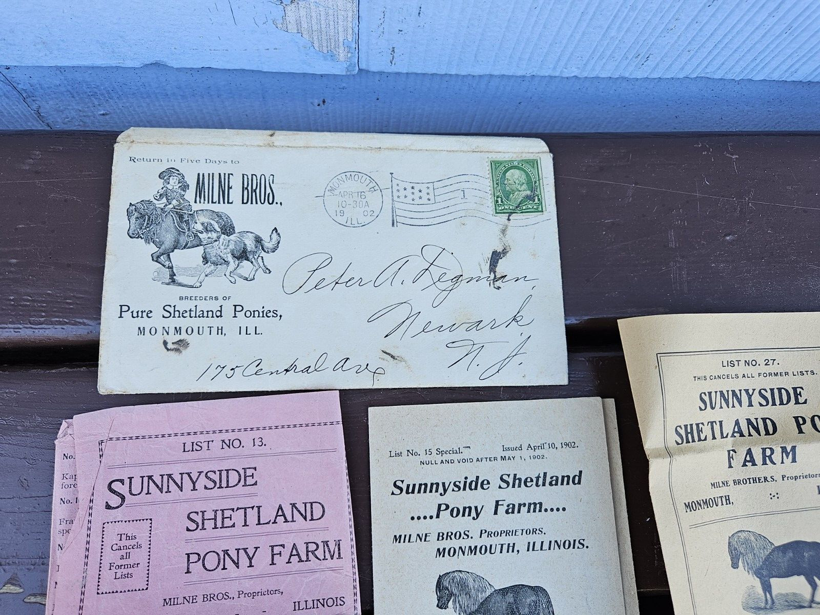 Sunny Side Shetland Pony Farm Catalog & Brochures Monmouth ILL. 1902 +