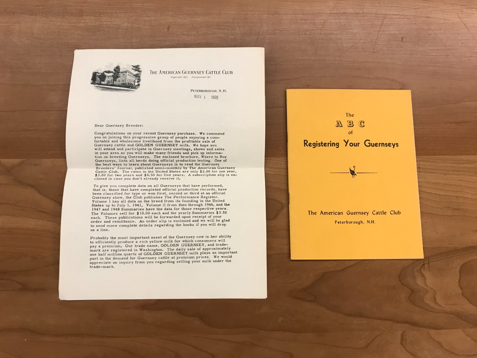 1950 The ABC of Registering your Guernseys by The American Guernsey Cattle Club