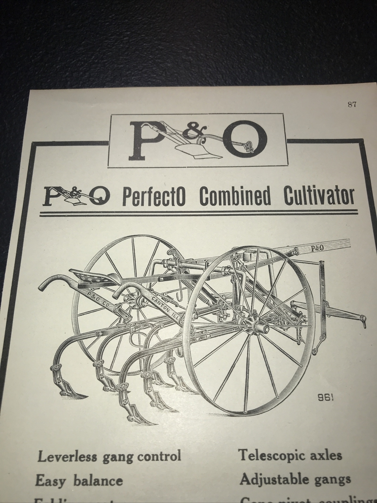 1916 Parlin & Orendorff P&O Farm Advertising – Kansas City Denver Oklahoma