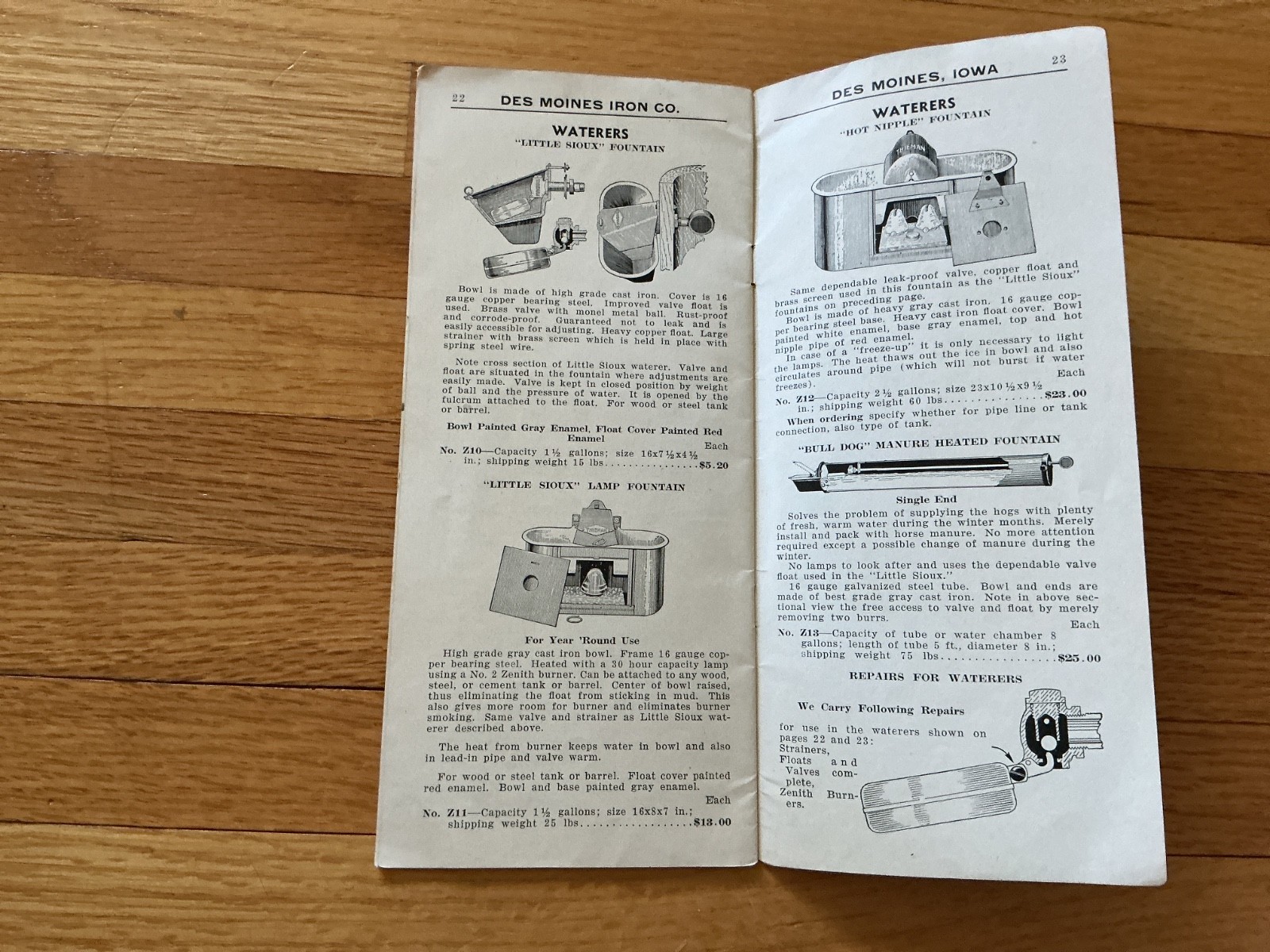 1931 Des Moines Iron Co Specialty Catalog W/Dealer Price List – Des Moines Iowa