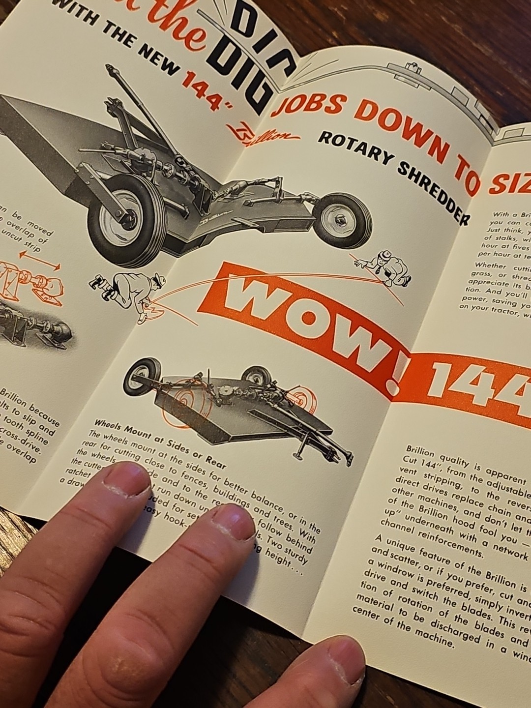 Brillion 144 Inch Rotary Cutter Dealers Sales Brochure Foldout