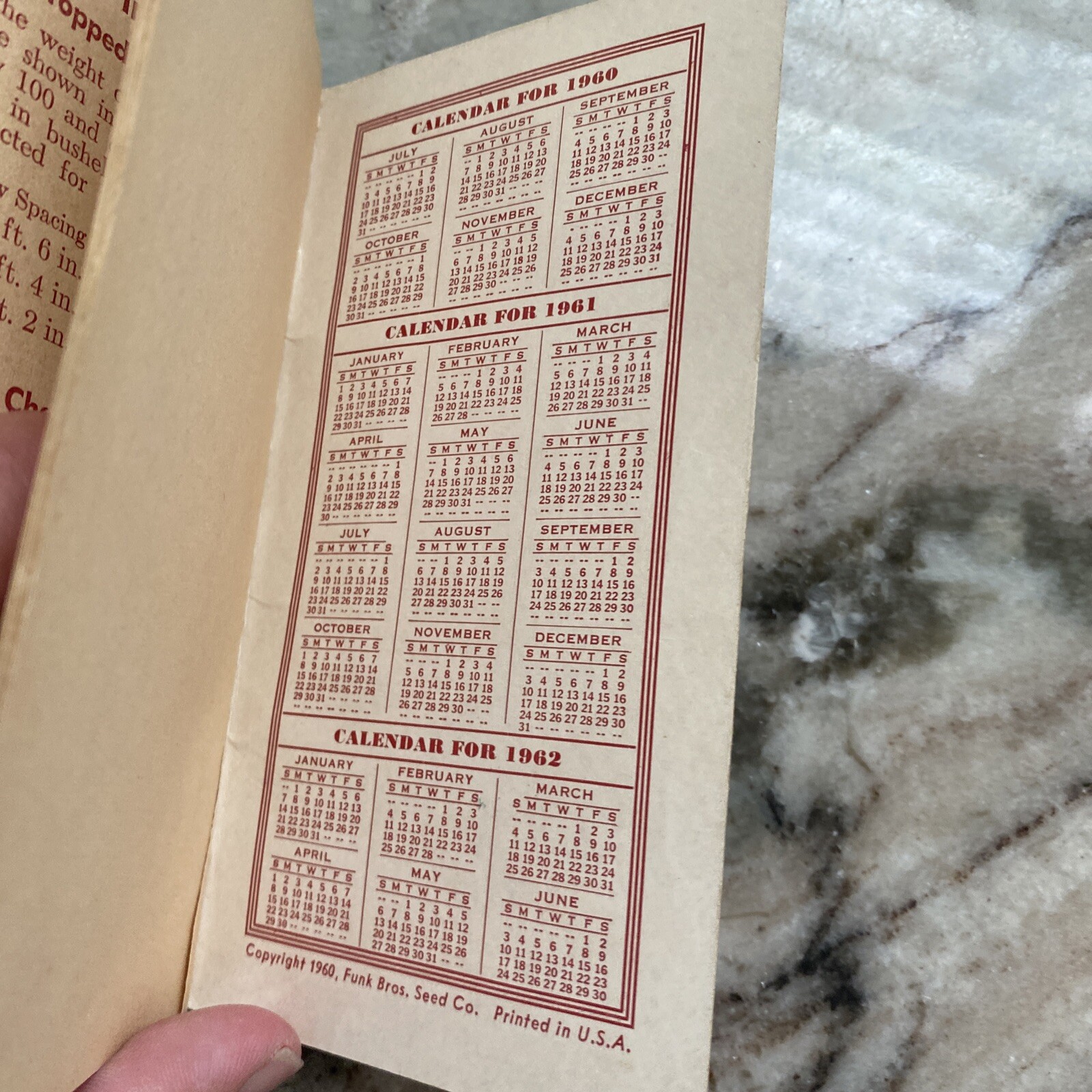 CORN DATA NOTEBOOK FUNK&rsquo;S HYBRID ADVERTISING 1960 GRANT & SON Stonington Ill