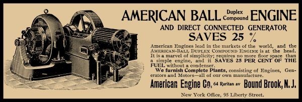 1905 American Engine Co. Bound Brook New Jersey NEW Metal Sign: 6×18&Prime;