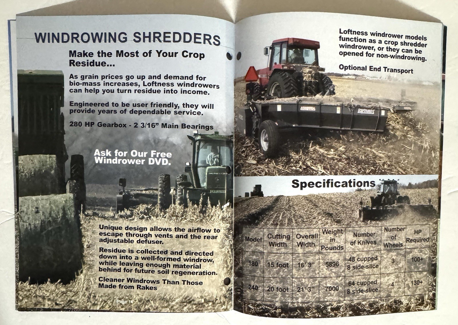 Loftness Flail Shredders And Mowers 2009 Dealer Catalog Brochure Agriculture
