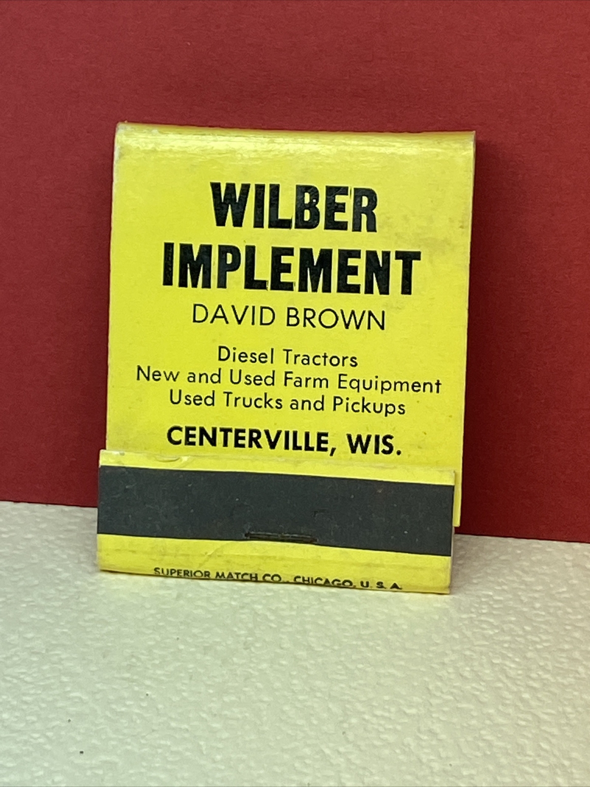 3 unused Matchbooks Wilber Implement Schwarz Loaders Farm Centerville WI Wis