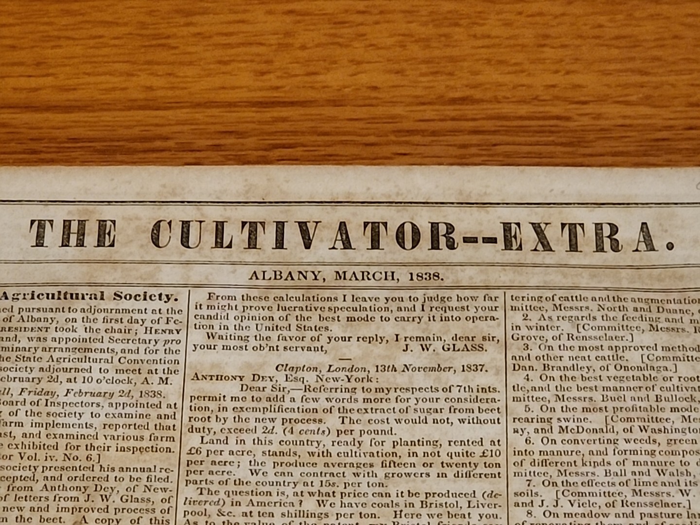 The Cultivator Monthly Journal Hardbound Book 1838