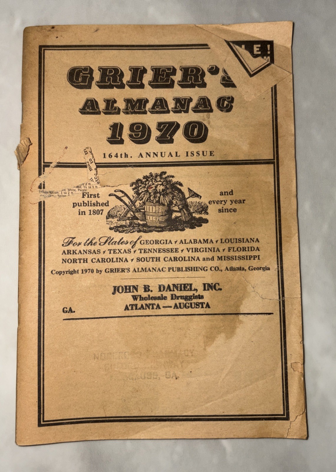 Lot of 4 Vintage GRIER&rsquo;S ALMANAC 1964, 1970,1972,1974 &1975 Issues