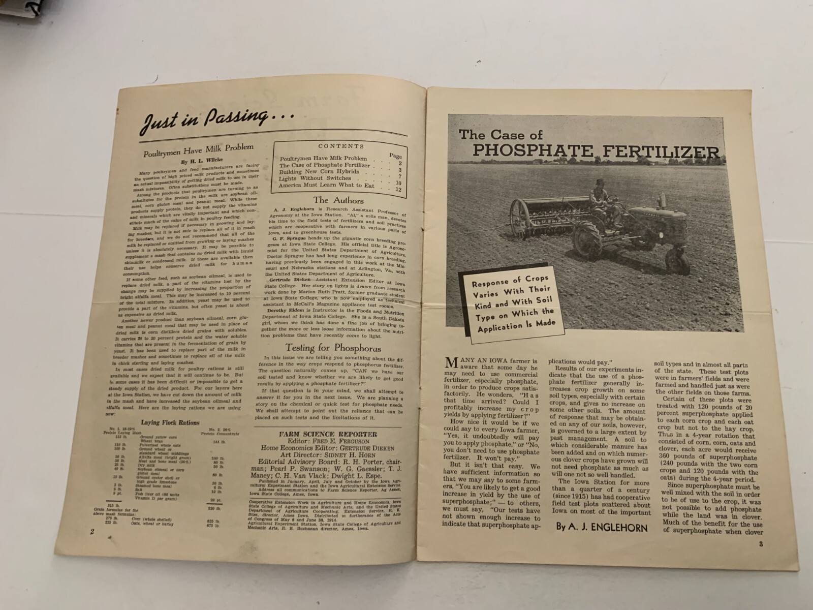 October 1941 Farm Science Reporter Magazine V. 2 N. 4 Iowa State College Ames IA