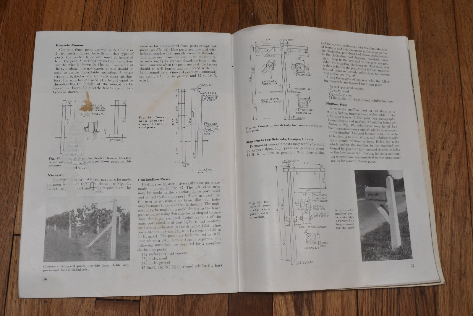 Vintage 1943 Concrete Handbook for Permenant Farm Construction Sales Brochure