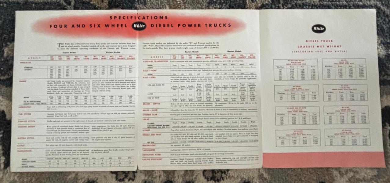 White Diesel Power Trucks for 1949 Brochure DCPA26