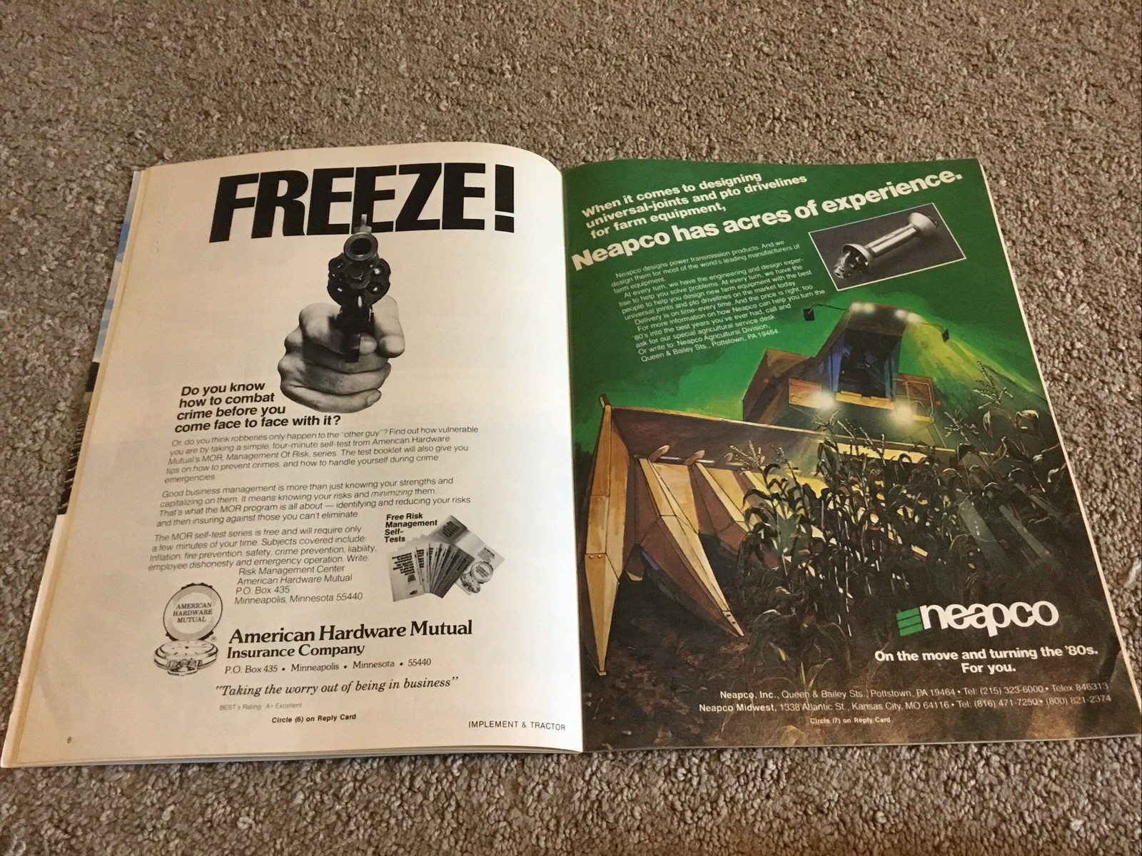 Implement & Tractor Magazine February 7, 1981 Farming Agriculture Vintage Ads J