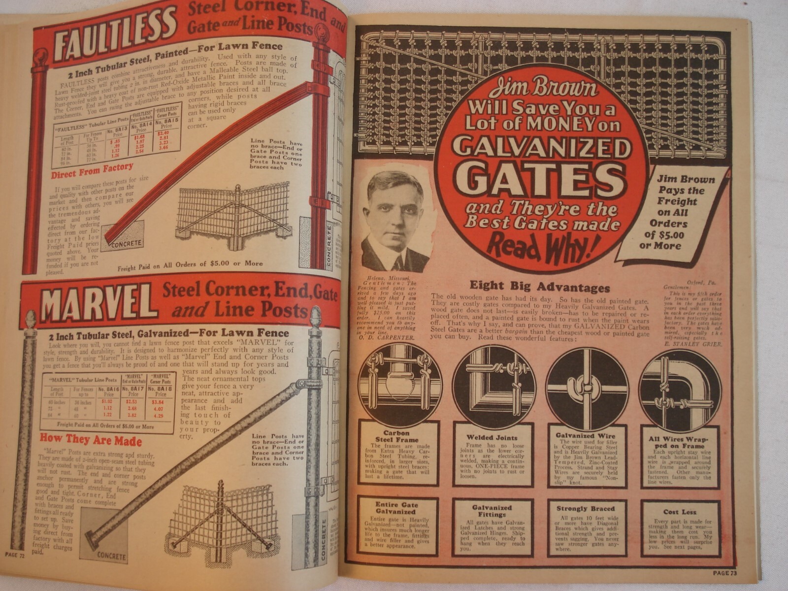 1930 CATALOG BARGAIN BOOK JIM BROWN FENCE & WIRE AGRICULTURAL FARM POULTRY