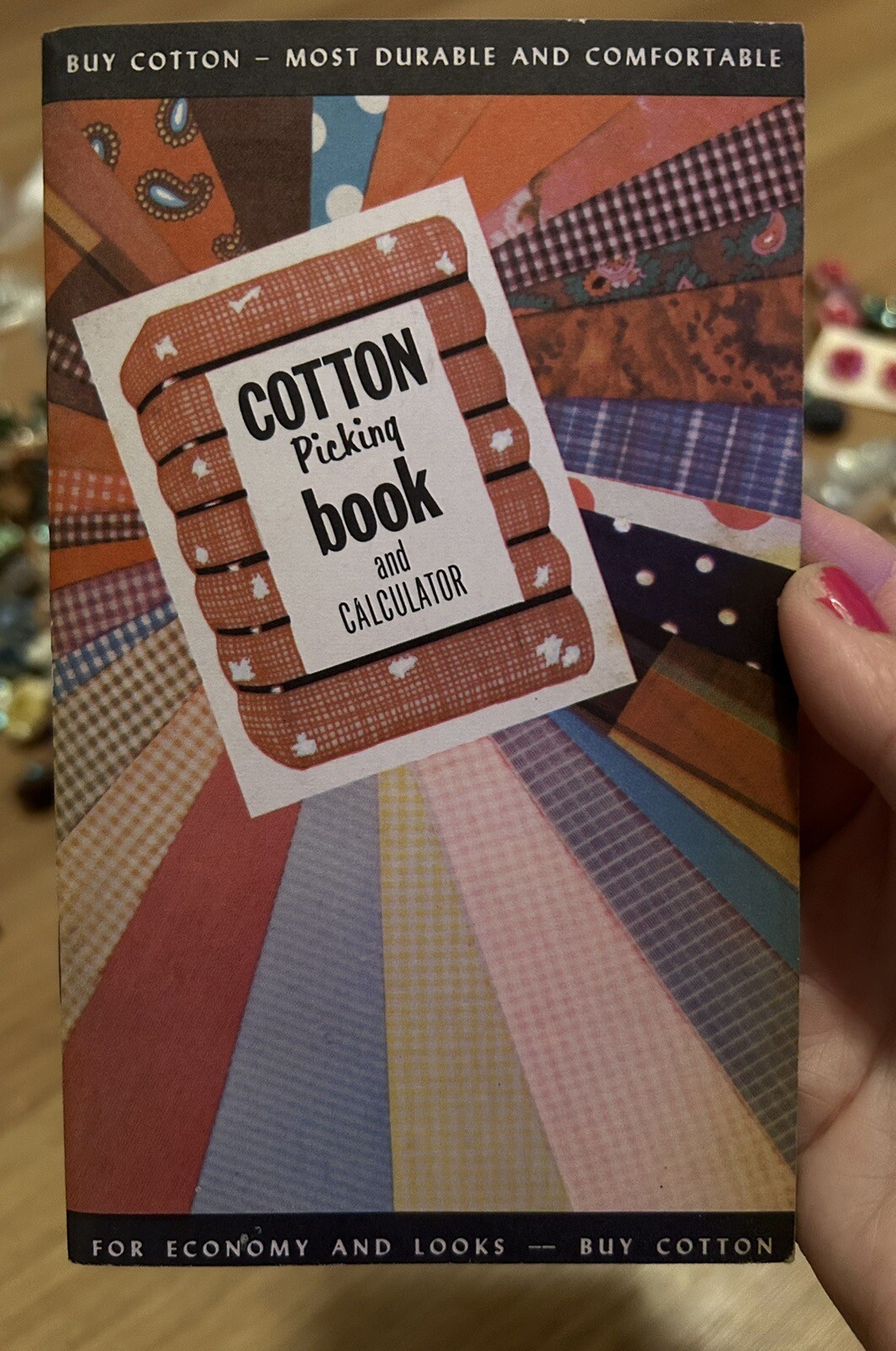 Rare Vtg 1961 Cotton Picking Book and Calculator