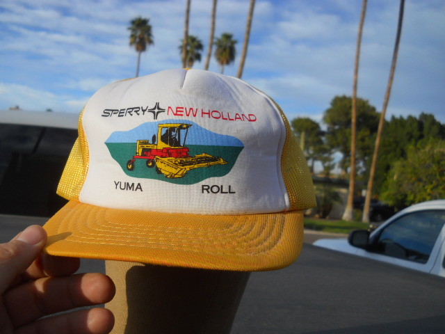 Vintage Sperry New Holland Swather Yuma Roll AZ Mesh Snapback Trucker Farmer Cap