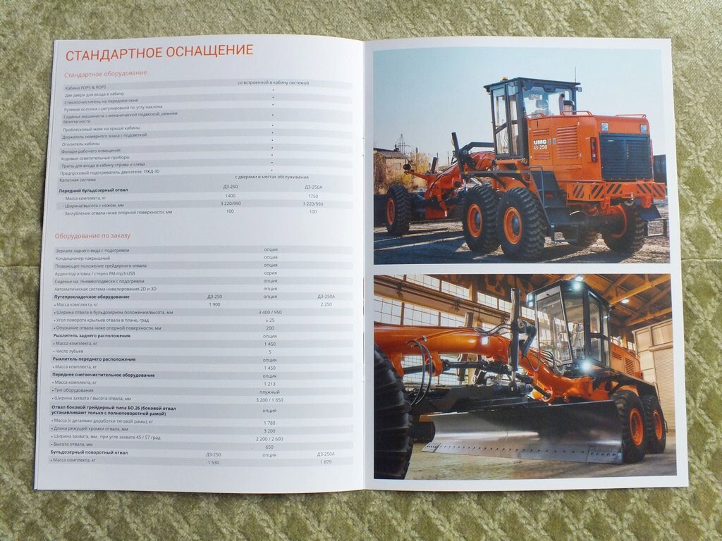 UMG DZ-250 / DZ-250A Russian Graiders Road Construction Brochure 2025