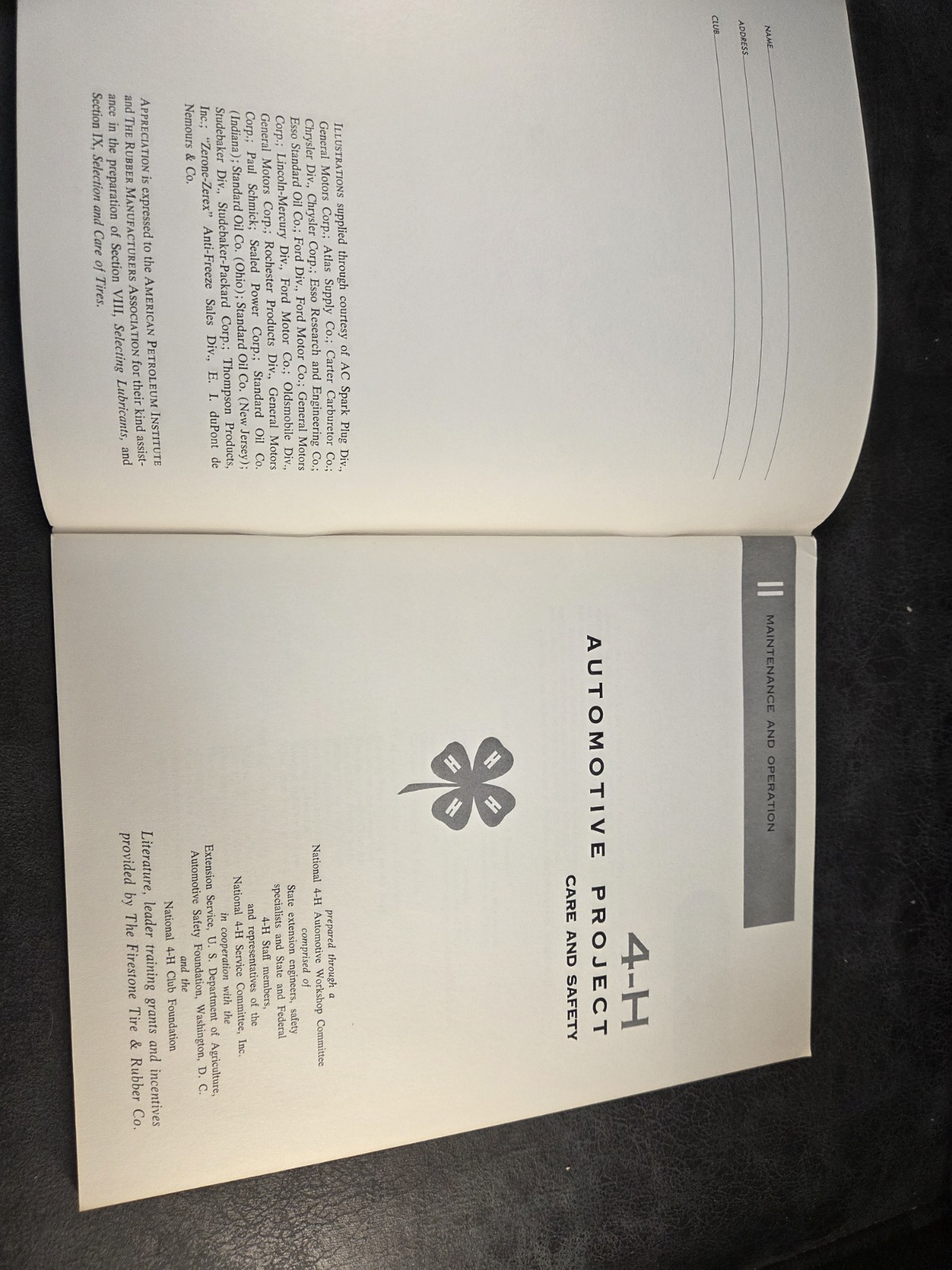 Vintage 1960s 4-H Manual Lot (5) Tractor Small Engine Automotive Safety Iowa