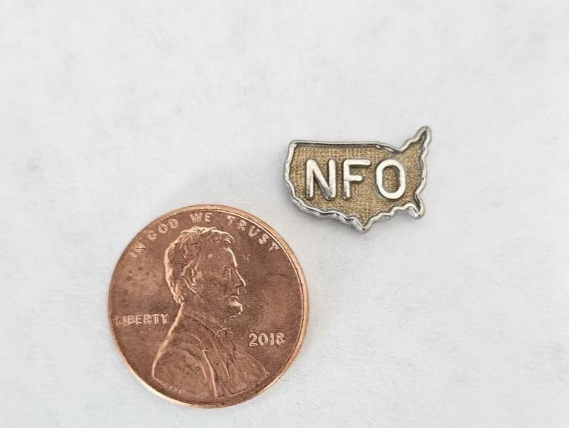 NFO lapel PIN National Farmers Organization USA Pinch Back Collective Bargaining