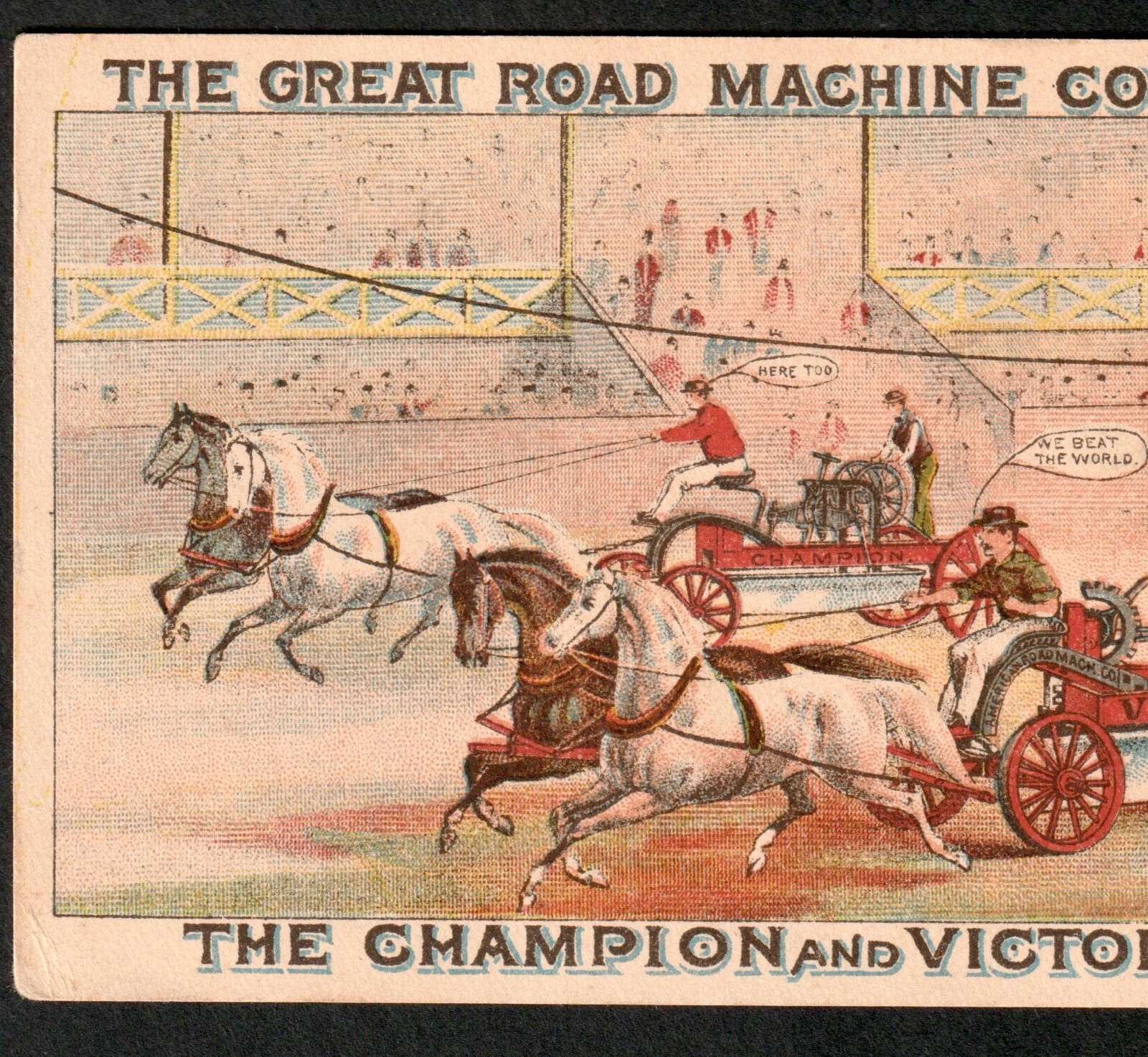 Fantasy American Road Machine Horse Race Track Champion Victor Trade Card RM.8