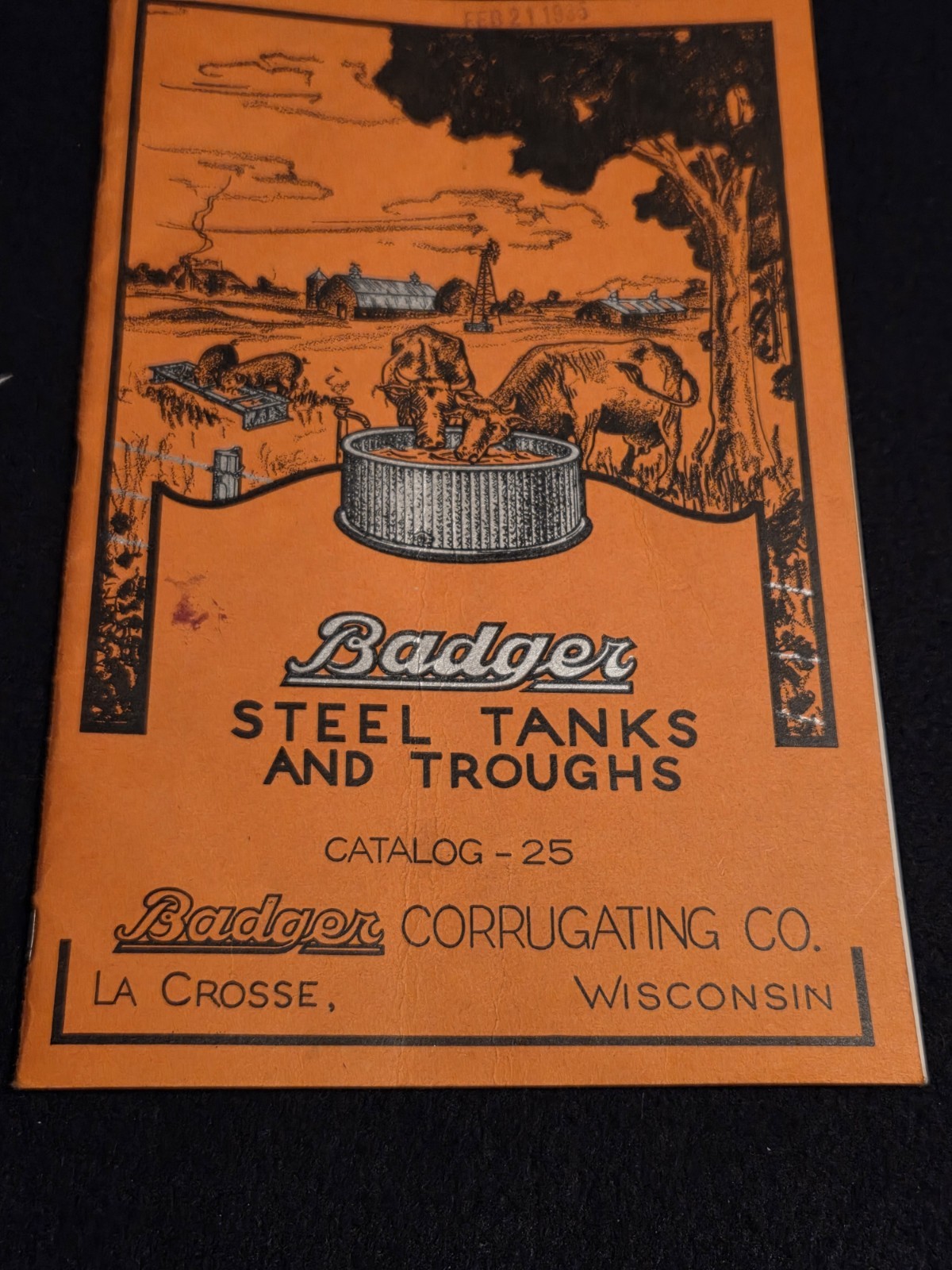 1935 Badger Corrugating Co. Steel Tanks & Troughs Catalog Threshing Wagon