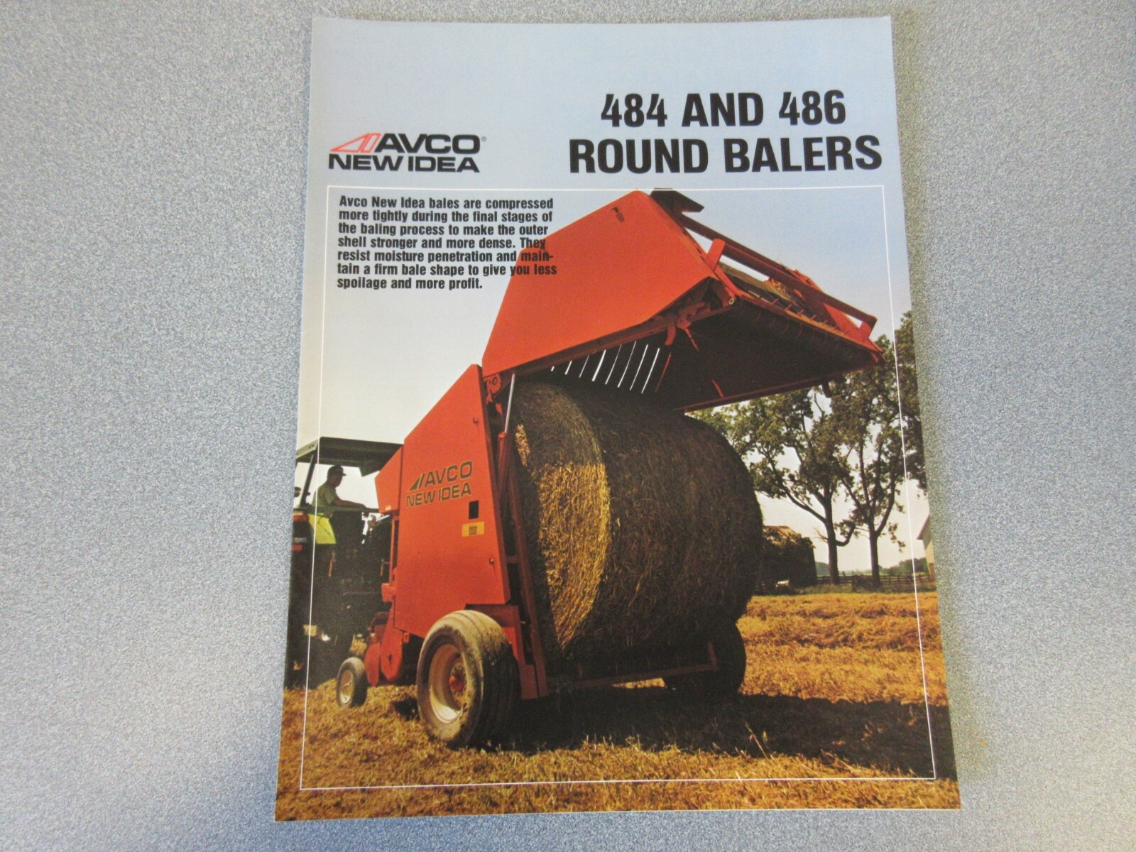Avco New Idea 484 & 486 Round Balers Sales Brochure