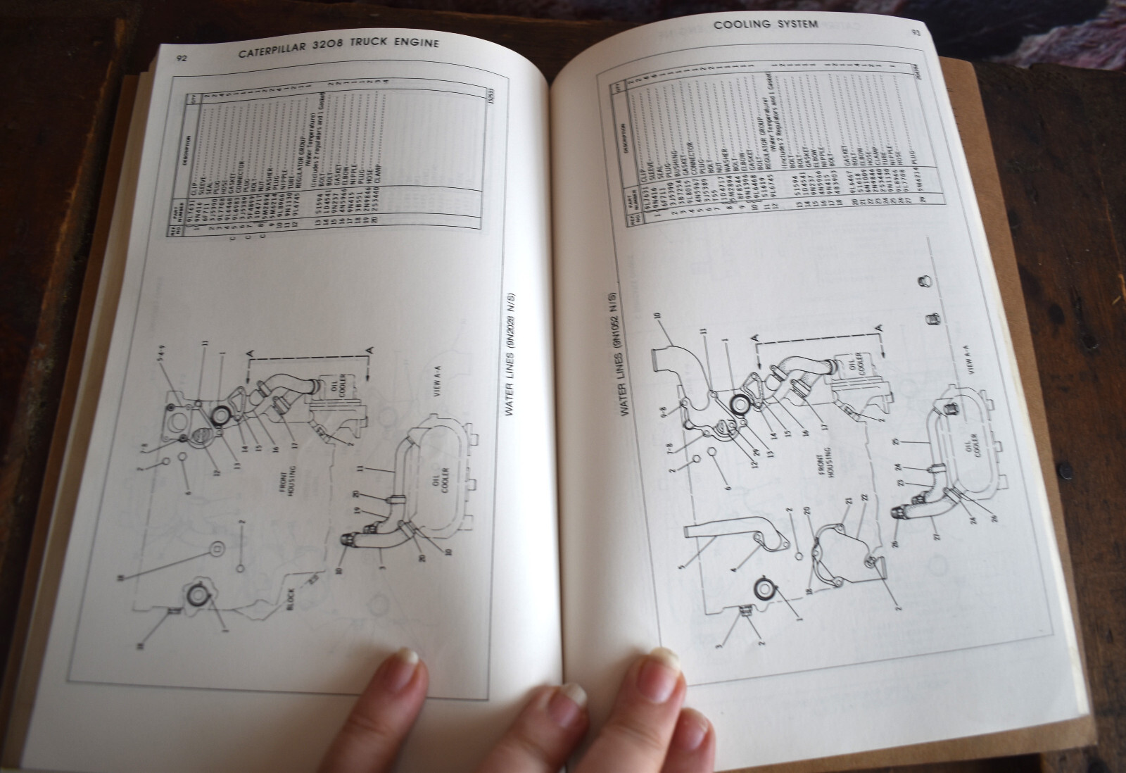1970s Caterpillar 3208 Truck Engine Parts Book Catalog