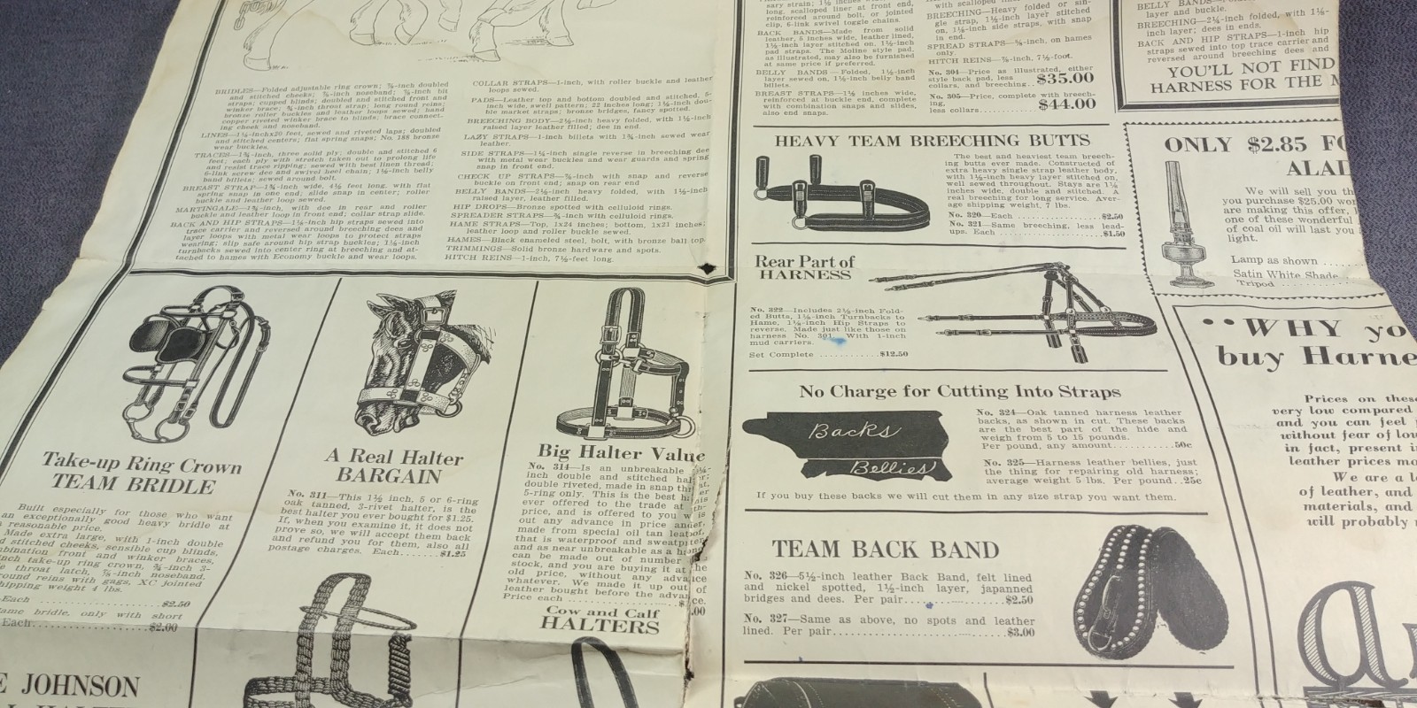 1920s Aniser Mercantile St Joseph Missouri Fold Out Ad Harness Hardware Antique