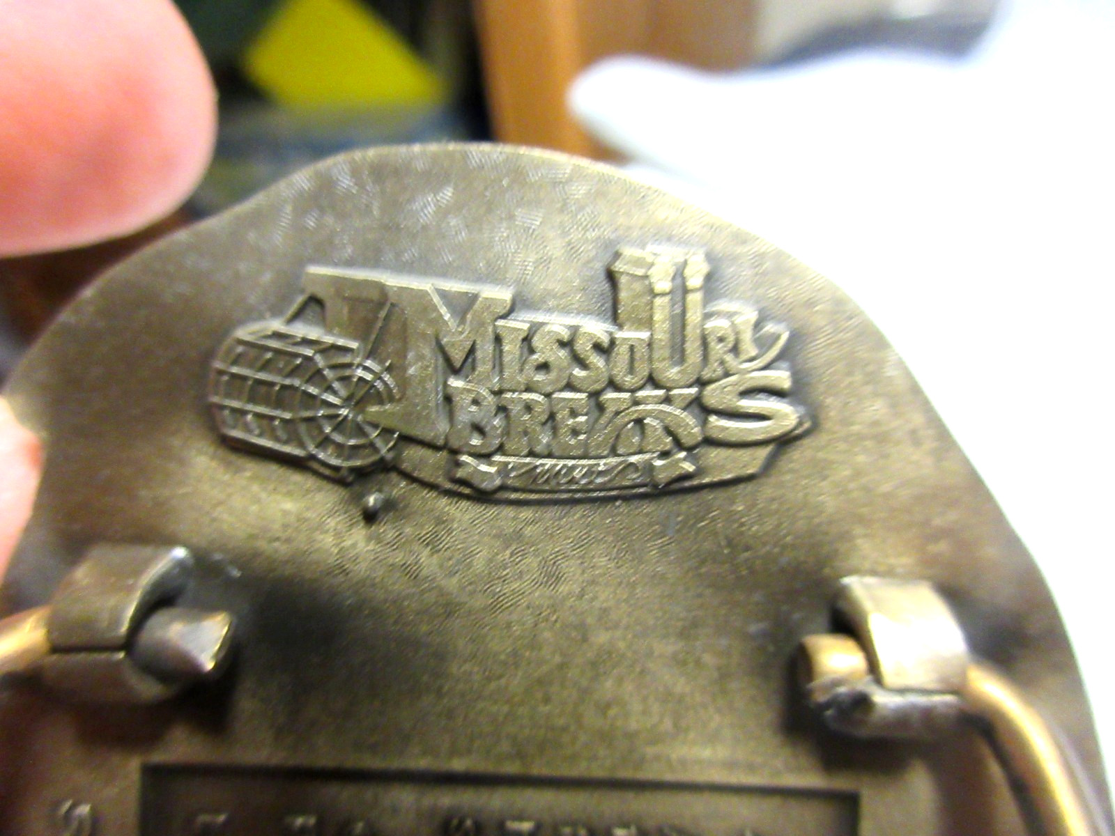 solid brass 1983 American Farming We Feed the World, belt buckle Missouri Breaks