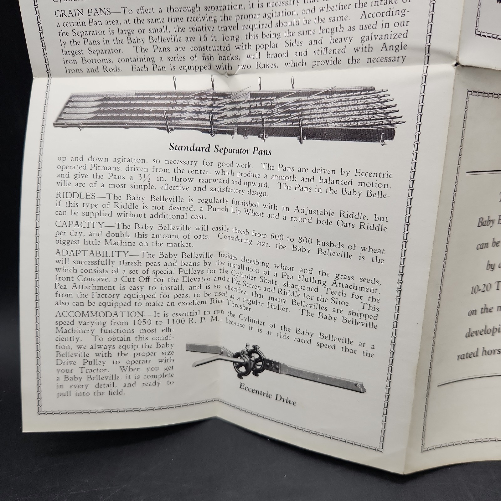 Baby BELLEVILLE THRESHING Brochure – HARRISON MACHINE WORKS – Farm Advertising