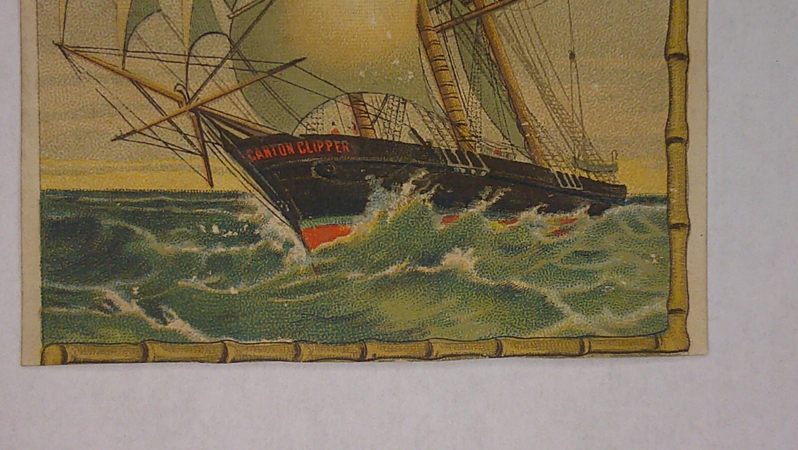 antique Trade Card P & O Plow Co. Canton, Ill. Clipper plows boat has Canton 6B