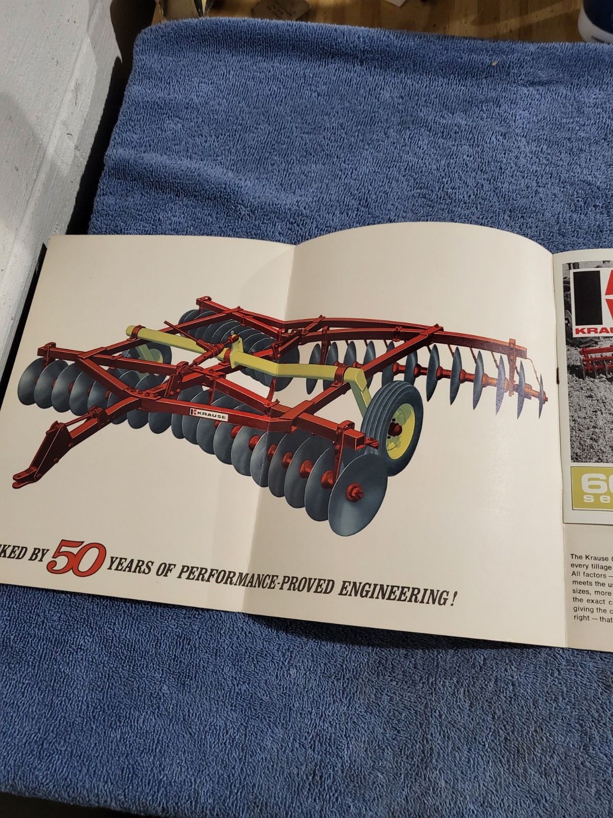 1967 Vintage BROCHURE Krause Field Disc Harrow 600 Series, John Deere tractor
