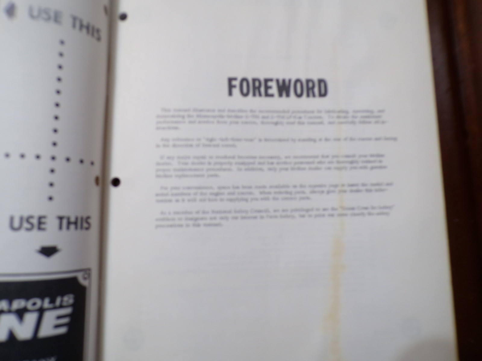 Minneapolis-Moline G-705, G-706 Tractors Operator&rsquo;s Manual