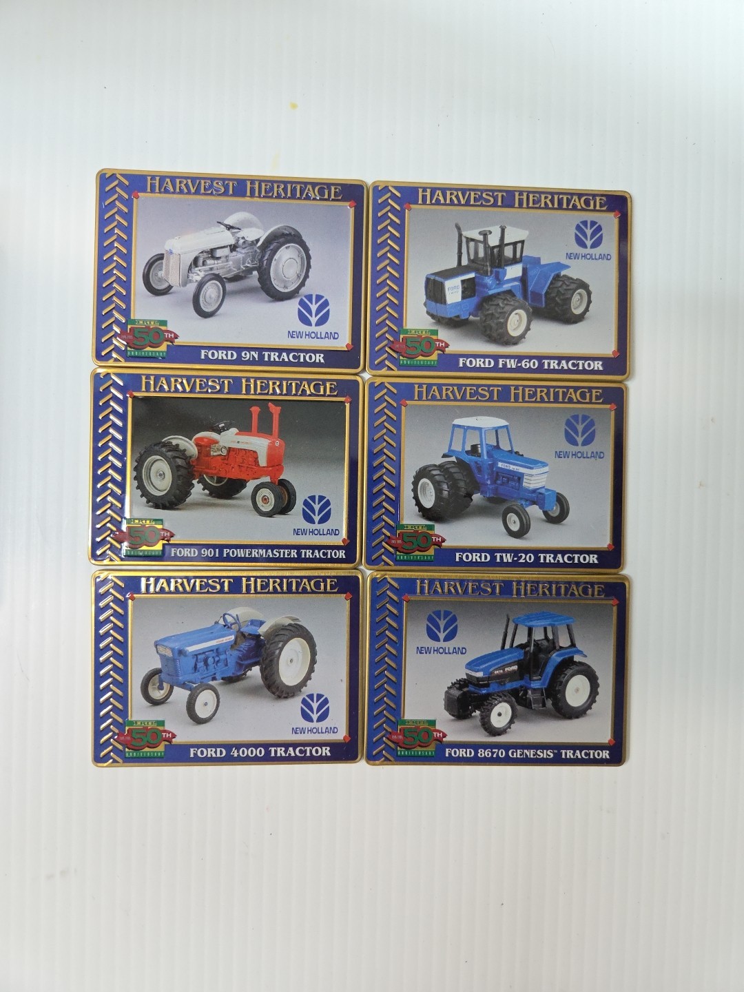 1995, ERTL 50th Ann., Harvest Heritage 6 Collector Cards