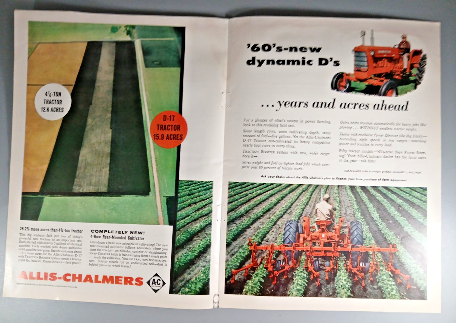 Original 1960 Allis-Chalmers Tractor 2-Page Ad  » &rsquo;60&rsquo;s New Dynamic D&rsquo;s »