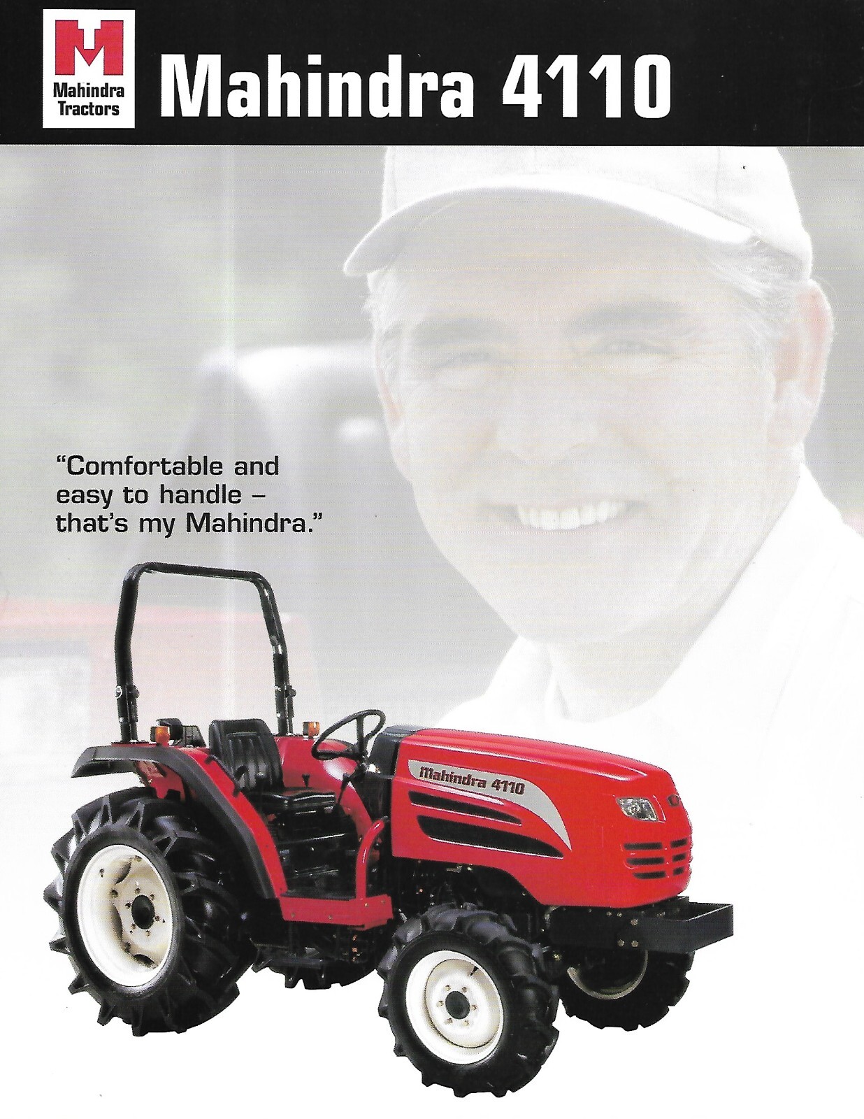 Farm Tractor Data Sheet – Mahindra – 4110 – c2001 – Brochure (F8621)