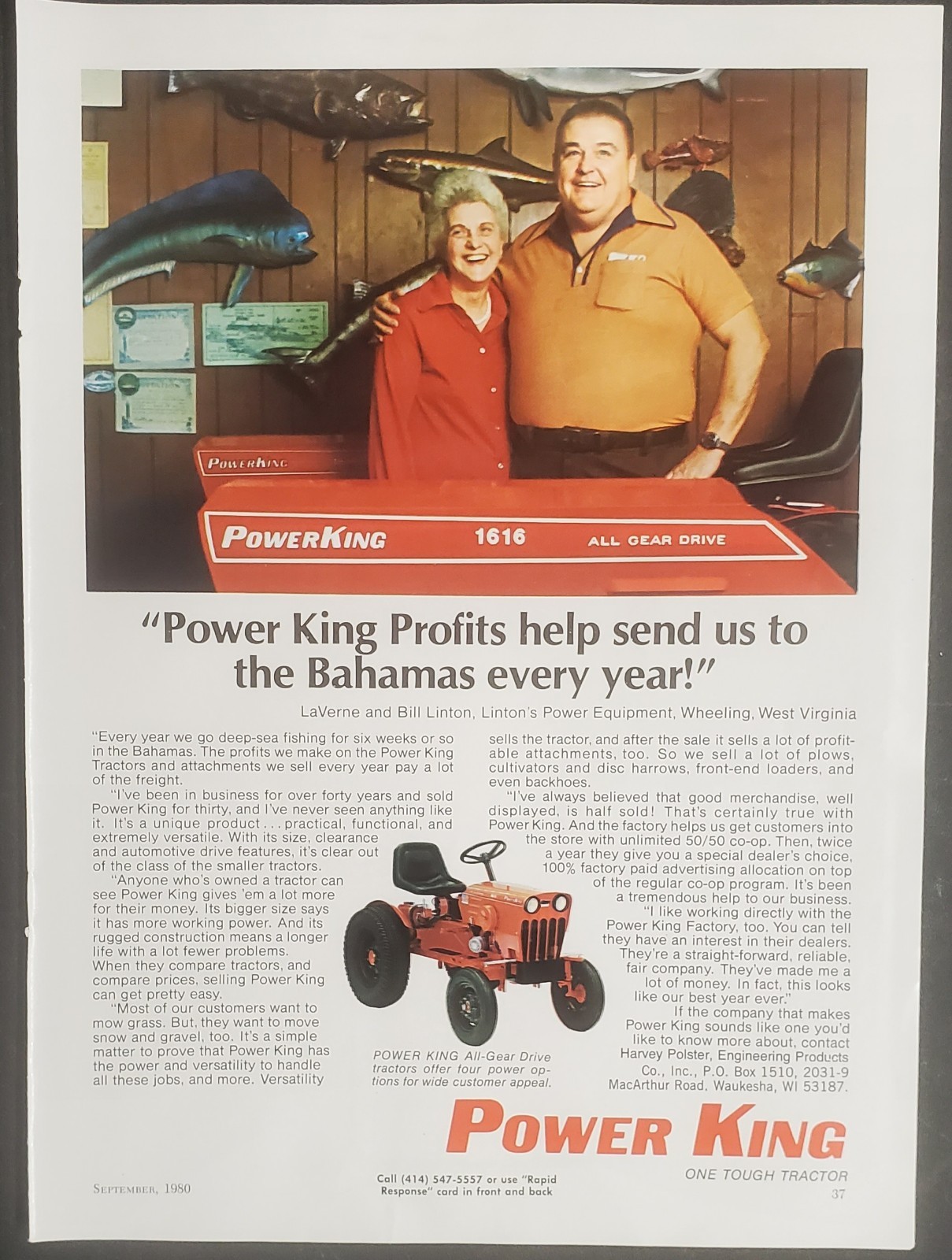 Power King 3 Pages of Magazine Ads 1977 1978 and 1980