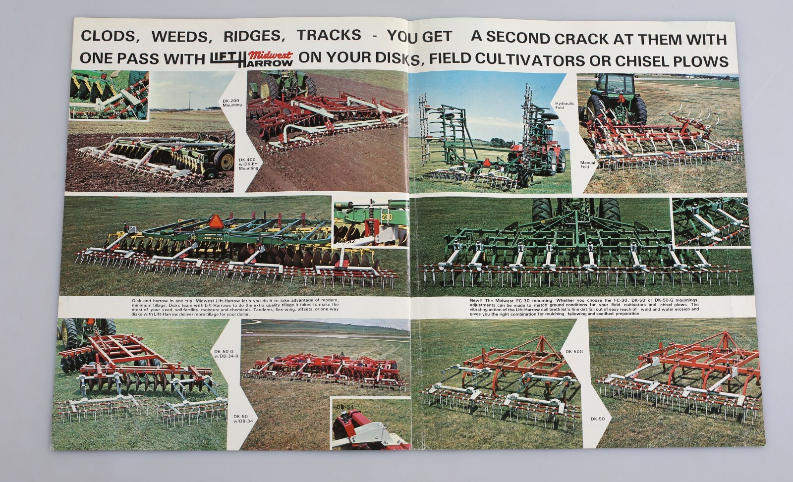 Vintage 1979 Midwest Lift Harrow Coil Spring Teeth Brochure Ida Grove Iowa