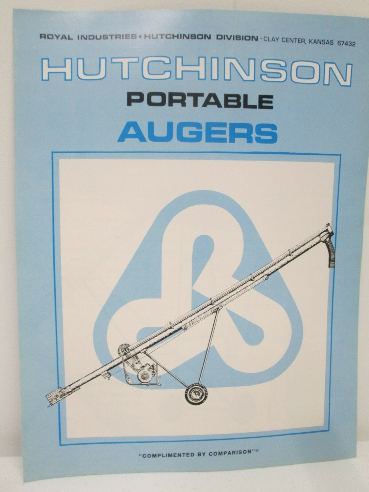 Royal Industries Hutchinson Portable Augers Brochure Century Grain 1973