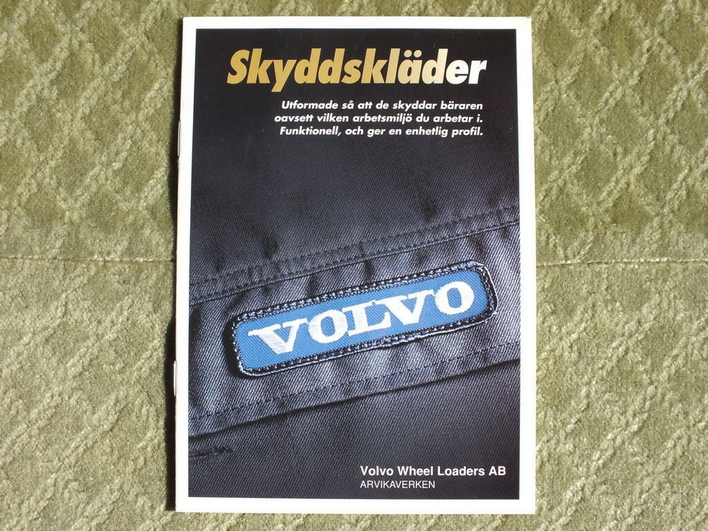VOLVO Working Overall and Clothes Presentation Sweden Brochure 1998