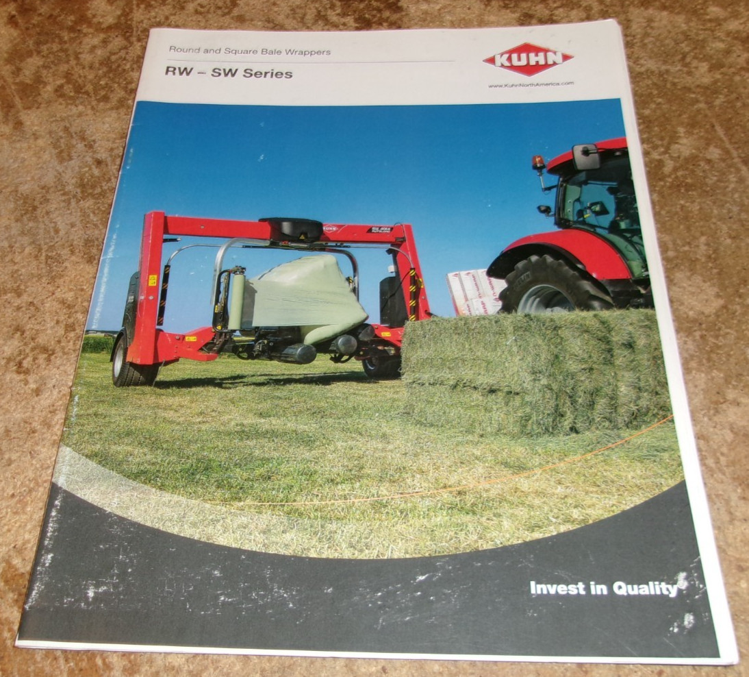 2016 kuhn RW-SW series round + square bale wrappers brochure good used